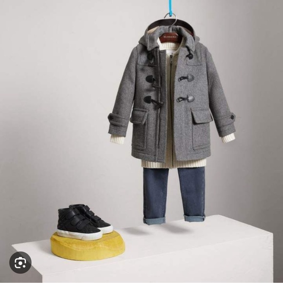 Burberry Wool Duffle Peacoat with Toggle Closure - Picture 1 of 7